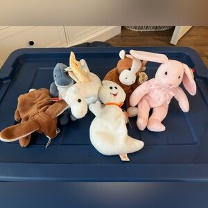 Lot of 6 retired assorted TY beanie babies with tags
